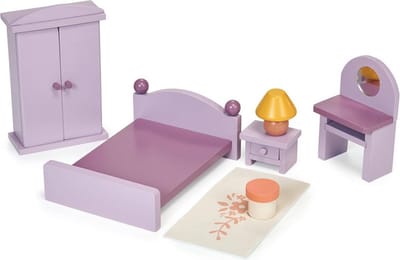 Mentari houten poppenhuis slaapkamer speelgoed - duurzaam en creatief.