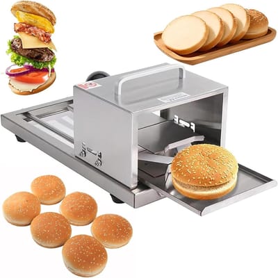 Broodsnijmachine Roestvrijstaal - Handmatige snijder - Gelijkmatig snijden - Instelbare dikte - 41 x 20.5 cm - Zilverkleurig