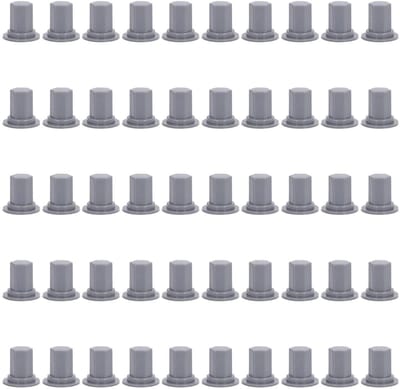Schroefdoppen Set - Zeskant Beschermers - Bevestigingen Beschermen - Premium Siliconen Materiaal - 50 Stuks M12 - Zwart