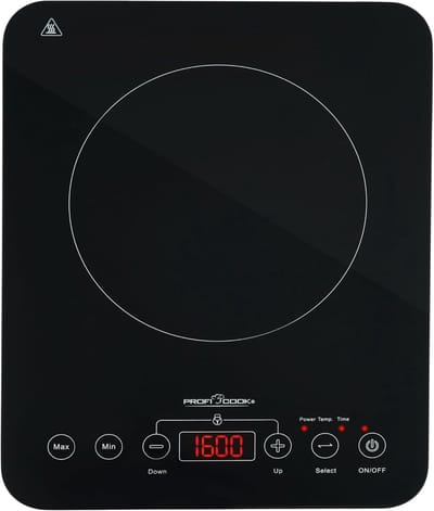 Inductie Kookplaat - Elektrisch Fornuis - Snel Koken - 10 Vermogensstanden - 42x33x10cm - Zwart