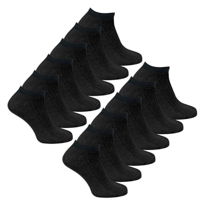 12 Pack Heren 100% Katoenen Trainingssokken