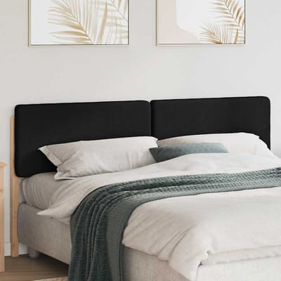 vidaXL - Gestoffeerd - hoofdbord - Bruin - en - Zwart - 200 - cm - Massief - grenenhout
