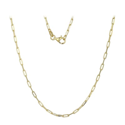 Cavill - Vergulde 925 Sterlingzilver Ketting - Elegante Ankerketting Dames - 45 cm - Stijlvolle Zilveren Ketting Met Karabijnsluiting