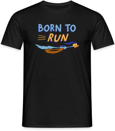 Looney Tunes Road Runner Born To Run T-Shirt Heren
