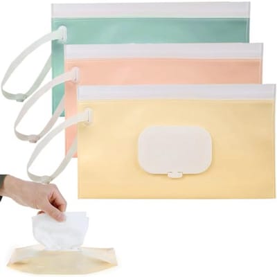 Dozen voor Babyverzorgingsdoekjes - Navulbare Dwekdoekdispensers in 3 Stuks voor Draagbare en Milieuvriendelijke Gebruik