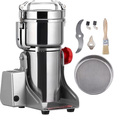 Cventrix 2500 G Elektrische Graanmolen - Koffiemaler - Keukenmolen - Droge Kruiden Malen - Roestvrij Staal - voor Droge Granen, Specerijen, Granen, Koffie, Maïs, Peper, Oscillerend Type