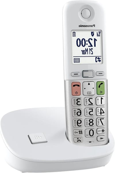 Draadloze Telefoon - Vaste Telefoon Huistelefoon - Duidelijk Bellen - Zaklamp Functie - 2.1 Inch Scherm - Wit en Zilver