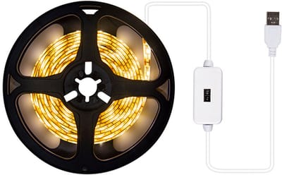 NAXSIR USB Handscand Sensor LED Strip - Waterdicht LED Verlichting voor Kledingkast, Keukenkast,Wijnkast & Auto