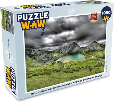 Puzzel Enol meer bij het Nationaal park Picos de Europa in Spanje - Legpuzzel - Puzzel 1000 stukjes volwassenen