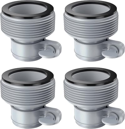 4 zwembadslangadapters voor filterpompen, verbindingsstukken en buisverbinderaccessoires voor zwembaden