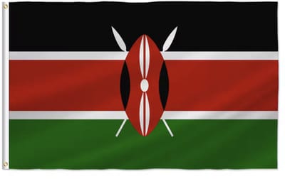 Keniaanse Vlag - Vlag van Kenia - 150/90CM - Nationale vlag Kenia - Schild en Speren-vlag - Landen vlag - WK - EK - Polyester - CHPN