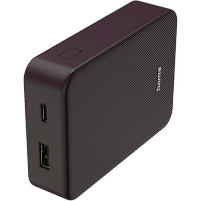 Hama Colour 10 Powerbank 10000 mAh Fast Charge LiPo Lila Statusweergave