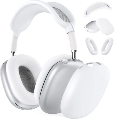 Siliconen Hoes voor AirPods Max Hooftelefoons van MMOBIEL – Siliconen Oorkussens Beschermhoes, Oorschelp Beschermhoes, Hoofdband Beschermhoes – Anti-Kras Zachte Siliconen Beschermer – Wit
