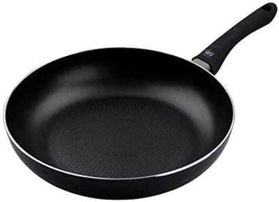 Braadpan met deksel - Koekenpan aluminium - Gezond koken - Met oliedoseerder - Ø 24 cm - Zwart