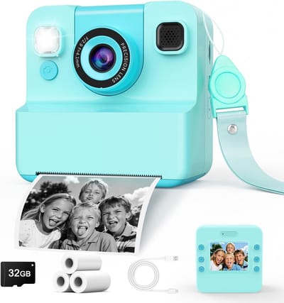 Kinderfotocamera met Directe Fotoservice en Printer (Groen)