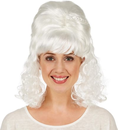 dressforfun - Vrouwenpruik barok lady - verkleedkleding kostuum halloween verkleden feestkleding carnavalskleding carnaval feestkledij partykleding - 301100