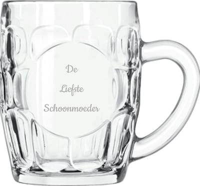 Gegraveerde Bierpul 55cl De Liefste Schoonmoeder