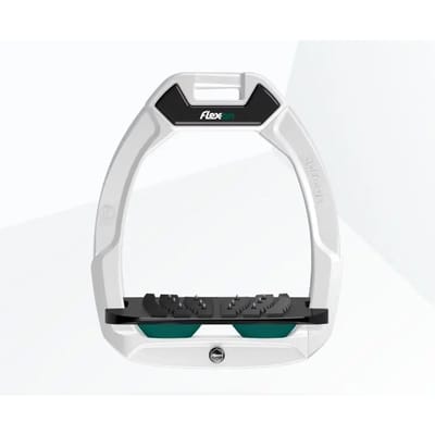 Veiligheidsechte ruiterspijlen Ingelijnd Ultra Grip Wit/Zwart/Groen Flex-On Safe-On