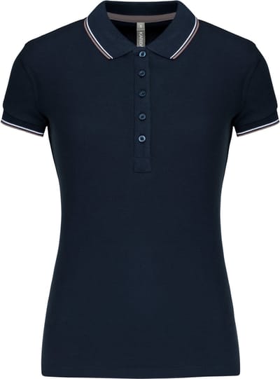 Kariban Damespolo korte mouwen K251 - Navy / Light Grey / White - S