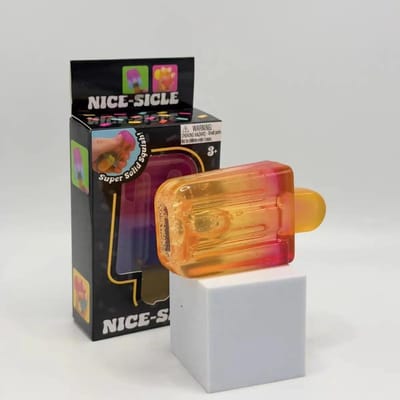 1 Stuks TPR IJsje Squishy Speelgoed, Transparante IJslolly Stressbal, Langzame Terugslag Sensorisch Fidget Decompressie Cadeau voor Angstverlichting lichtgrijze kleur