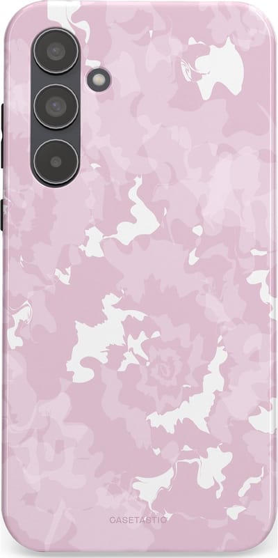 Casetastic Hoesje Geschikt voor Samsung A55 - Stijlvolle Beschermende Duo-layer Case - Roze wervels