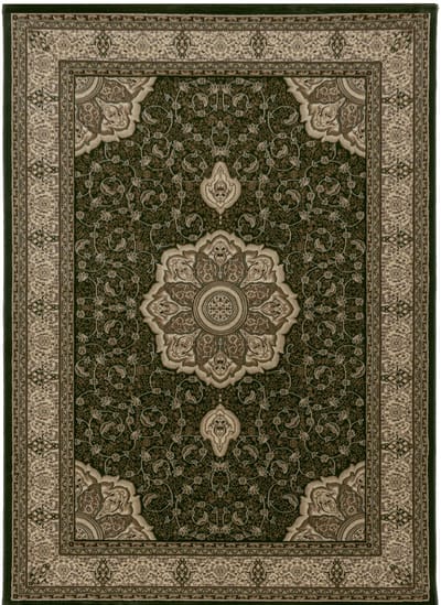 Kashmir – Klassiek Vloerkleed – Groen/Beige – 120x170 cm