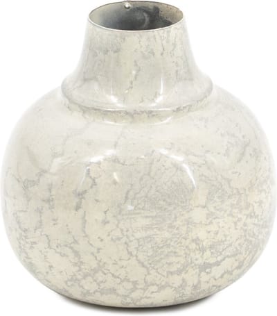 HomeBound by KY | Vaasje metaal white marble | bloemenvaas | vaasje