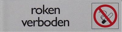 INFOBORD PICTOGRAM ROKEN VERBODEN 165X44MM