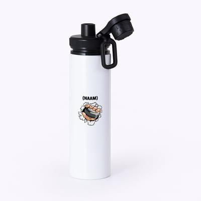 Hacebo® - ijshockey met eigen naam waterfles met draaidop zwart - Sport - ijshockeyer - Sport - water fles - 850ML