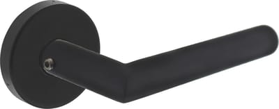 Intersteel Deurkruk Jura op ronde massieve rozet ø53x10 mm rvs zwart achterdeurbeslag