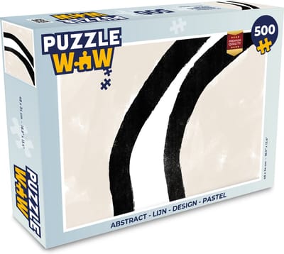 Puzzel Abstract - Lijn - Design - Pastel - Legpuzzel - Puzzel 500 stukjes