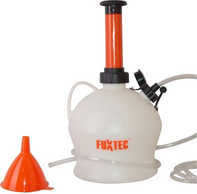 Motorolie verversingspomp - FUXTEC FX-AP4L - 4L, handmatig, olie voor bosmaaiers, grasmaaiers, heggenscharen