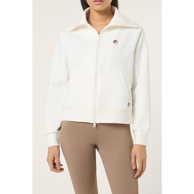 FILA Monteloro Relaxed High Collar Scuba Jacket Egret Size: XS | Light Jackets Outlet | Dames | Wit