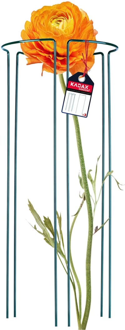 KADAX Plantenhouder, 3 stuks, stalen steunen, halfronde klimhulp voor planten, tuin, weerbestendige bloemenhouder, struiksteun, vrijstaand (hoogte: 45 cm)