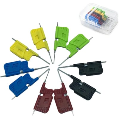 Universele chiptestclip Kleine clip Testklem SDK08 Testclips Set Chiptesthaakclips Elektrisch veelkleurig