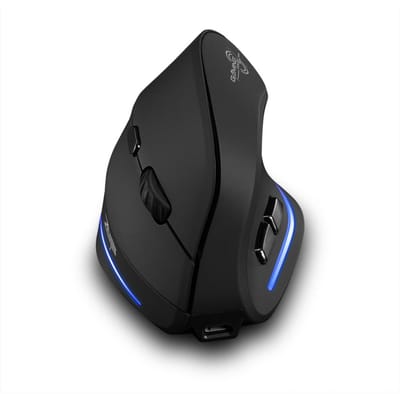 F-35 Verticale Muis Ergonomisch Oplaadbaar 2400 DPI Draagbare Gaming Muis zwart
