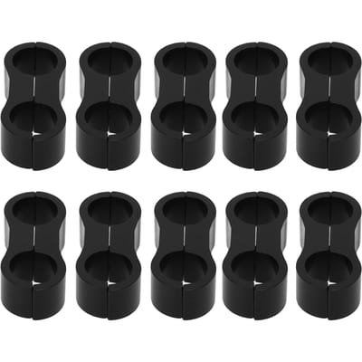 10PCS Collier Séparateur de Durite 6AN Alliage d'Aluminium Séparateur de Conduite de Carburant pour 3 8 Conduites de Carburant Huile Frein Tuyau d'Eau black