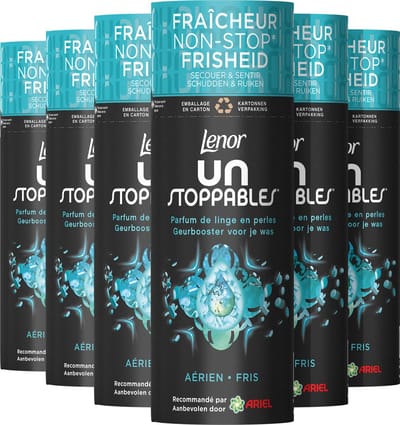 Lenor Unstoppables Fresh Geurparels - Geurbooster Voor Je Was - Voordeelverpakking 6 x 165g