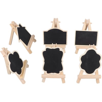 Tableau noir en bois rustique vintage double face à poser pour maison, restaurant, café beige