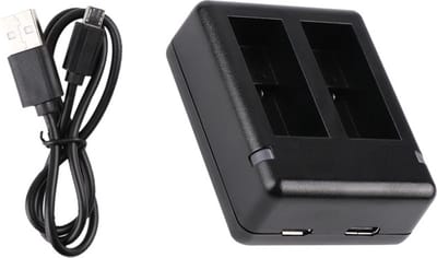 Dubbele batterij oplader geschikt voor GoPro Hero 9 Black / Hero 10 Black / Hero 11 Black - lader - zwart