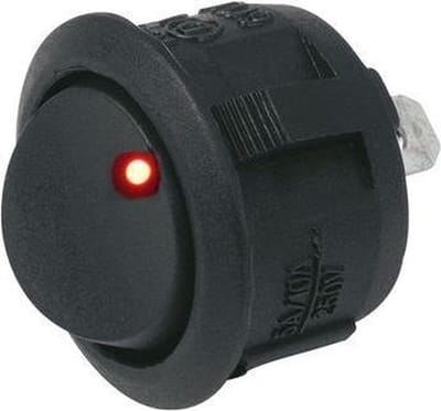 Inbouw schakelaar 12 volt rond