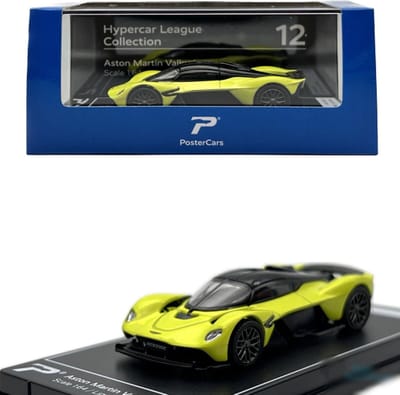 Aston Martin Valkyrie #12 Hypercar League Collection (Geel) (7 cm) 1/64 PosterCars