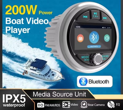 Boot radio | muziek Bluetooth waterdicht | audio speler Speedboot, kajuitboot, jacht | Autoradio spat watersport