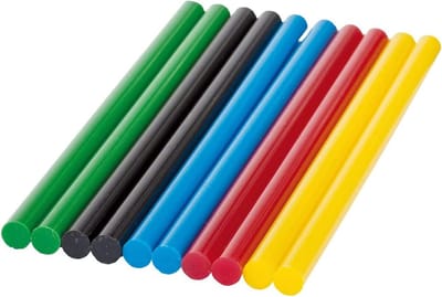 Lijmsticks in 5 kleuren - 10 stuks Ø 7mm voor lijmpistolen
