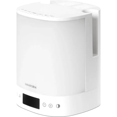 Lanaform - Wake-Up Scents - Wake-up Light - Lichtwekker Met Radio - Simulatie Van Zonsondergang - Aroma Diffuser - 6 Natuurlijke Geluiden - Nacht Lamp