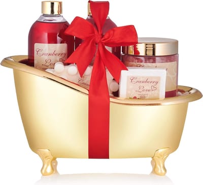 Cosmetics Bad- en Doucheset Cranberry Love - 6-delige Cadeauset