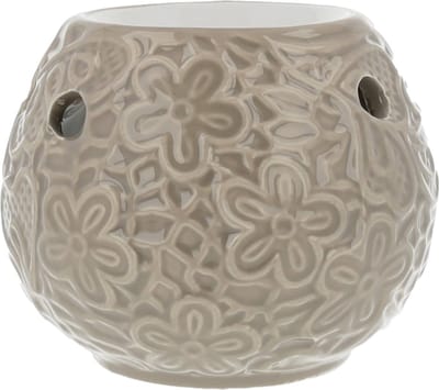 Scentchips® Ceramic Leafs Waxbrander - Geurbrander - Oliebrander - Wax Melts Brander - Aromabrander - Ook Geschikt Voor Essentiële Oliën - Geurolie - Waxmelts - Taupe
