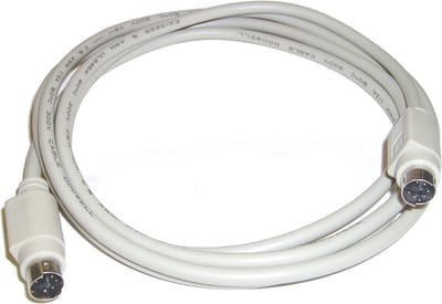 BeMatik - Toetsenbordverlengkabel met PS2 miniDIN 6-pins mannelijk naar mannelijk 1,8 m connector
