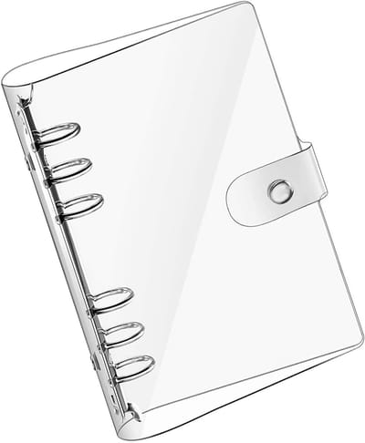 Transparante A5 Ringbandhoes van Zacht PVC met 6 Gaten - Herbruikbare Waterdichte Notitieboekmap voor Persoonlijke Planner, Dagboek, Kantoor en Schoolgebruik