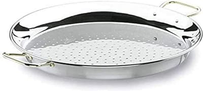 Grote Roestvrijstalen Koekenpan voor Paella 34 cm